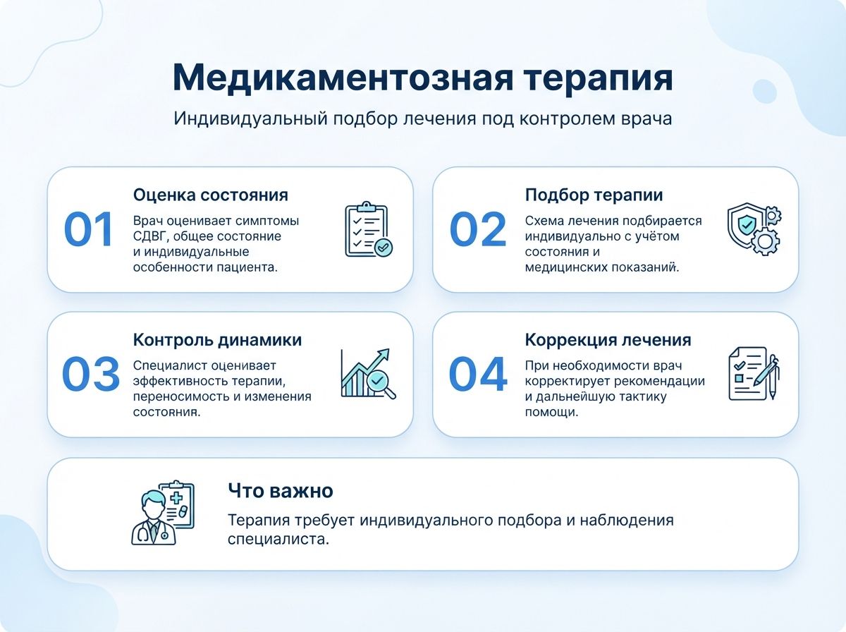 Лечение СДВГ в Молодогвардейске у детей и взрослыхинфографика